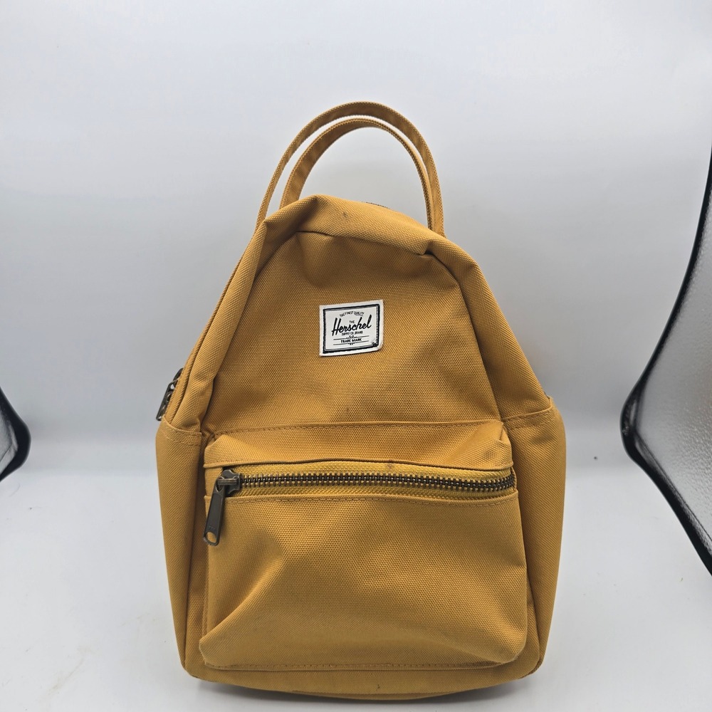 Herschel Supply Co Nova Mini Backpack Mustard Yellow Canvas Small Daypack Bag